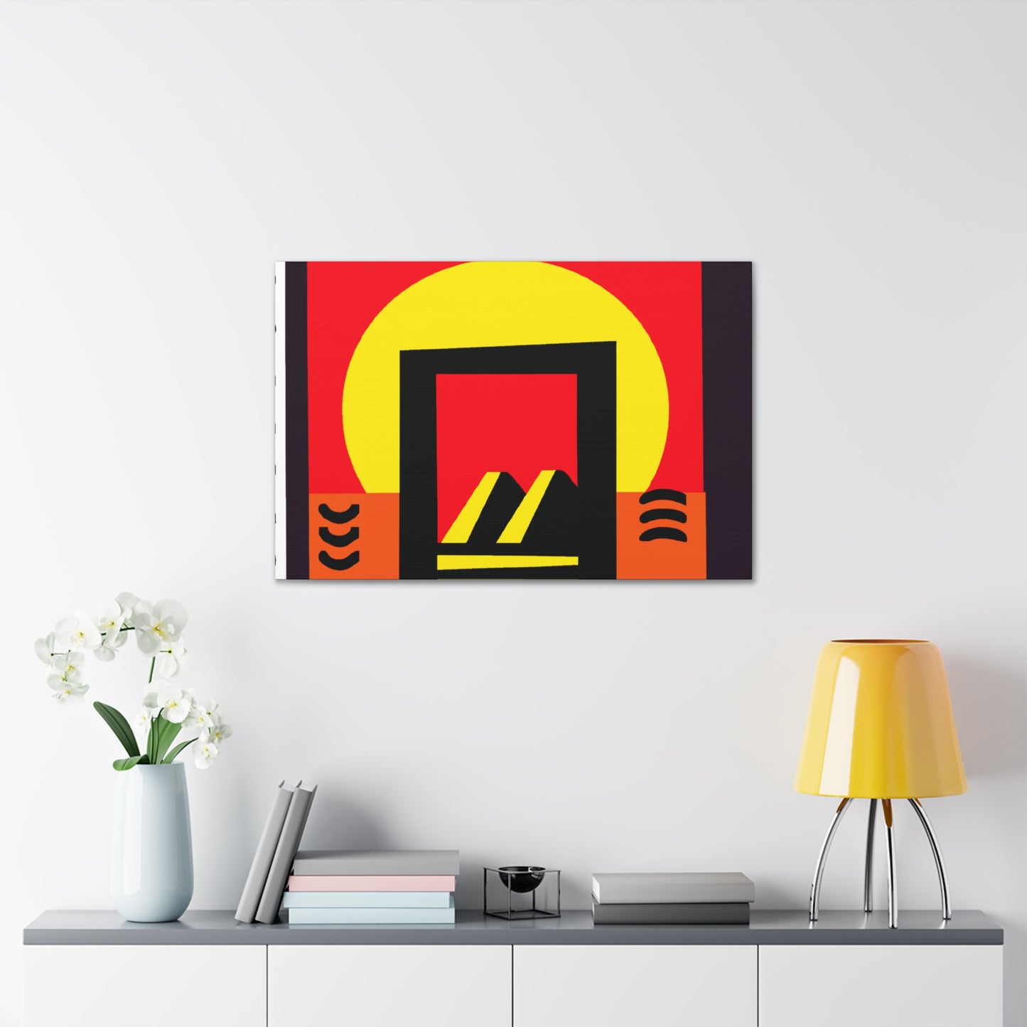 Aztec Sun - Midcentury Canvas