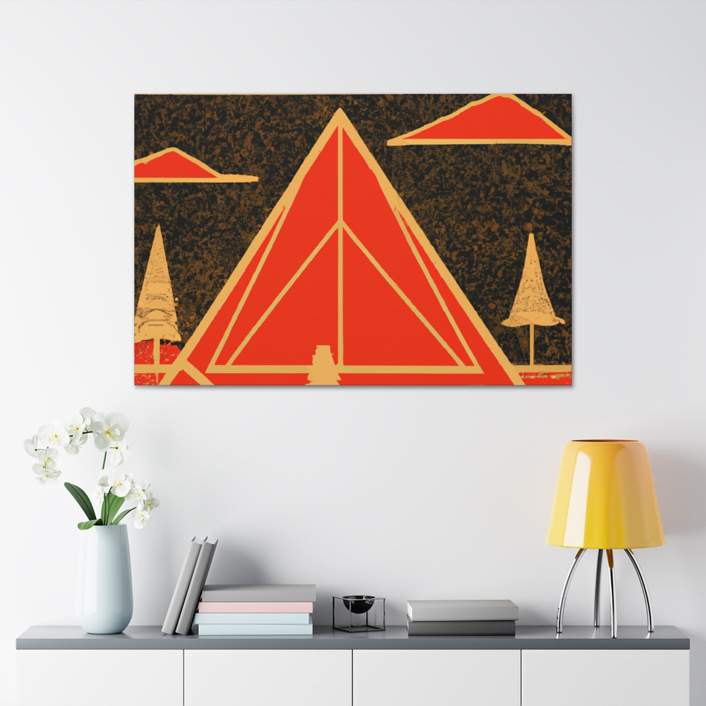 Electric Pyramid - Midcentury Canvas