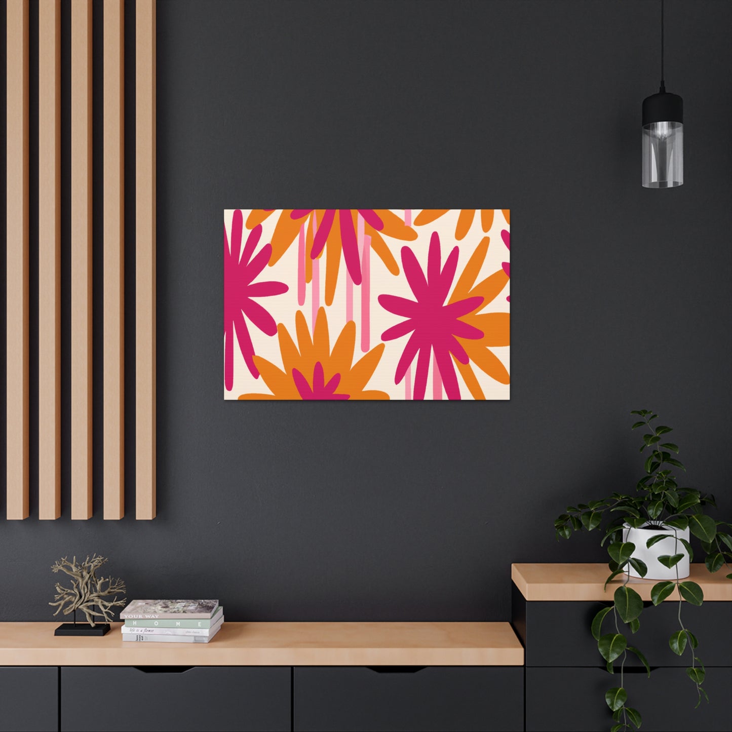 'The Wild Floral Dash' - Floral Canvas