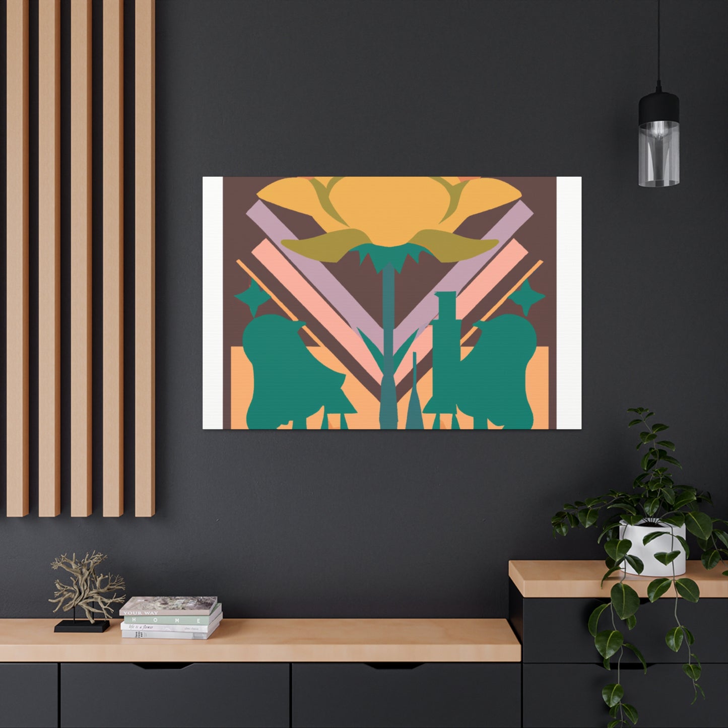 Rosey Bells - Midcentury Canvas