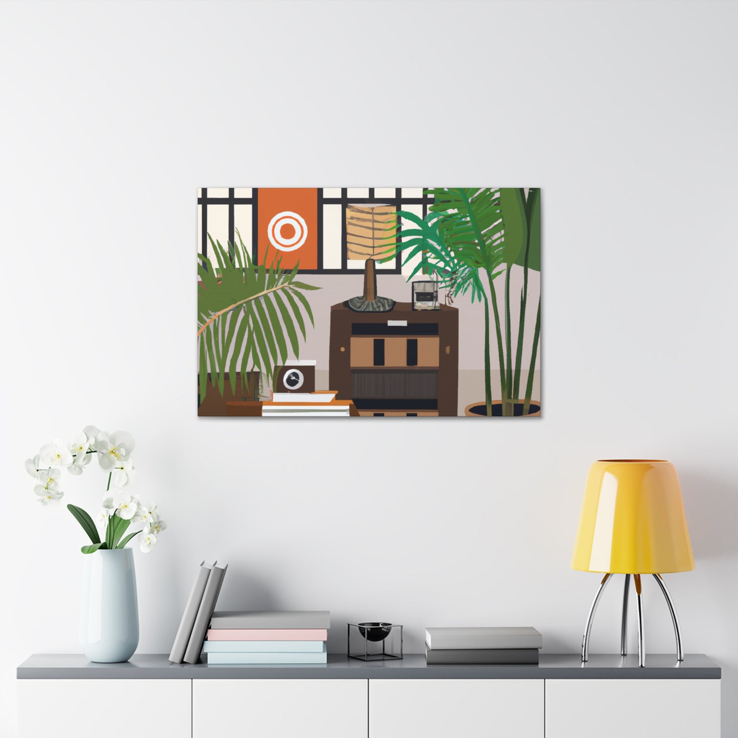 Vivid Blooms - Midcentury - Canvas