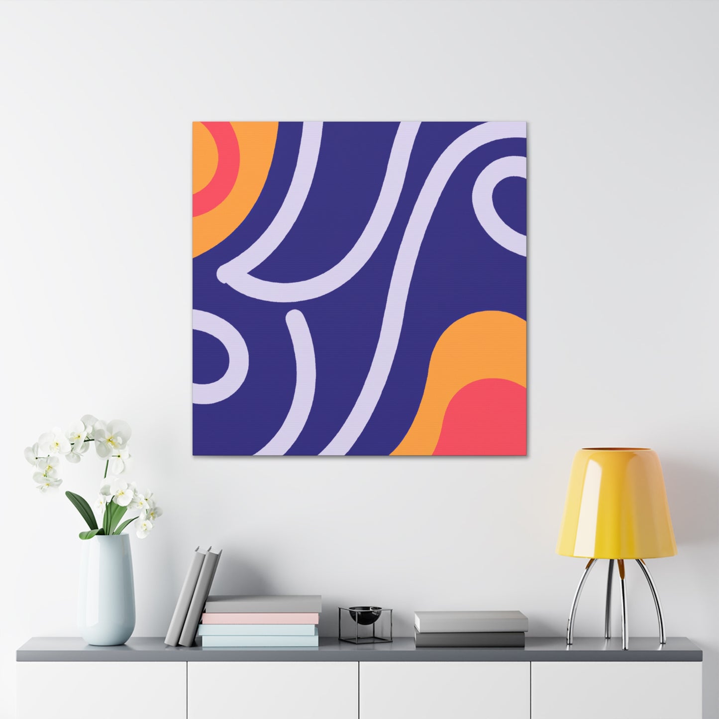 Hazy Peaks- Midcentury - Canvas