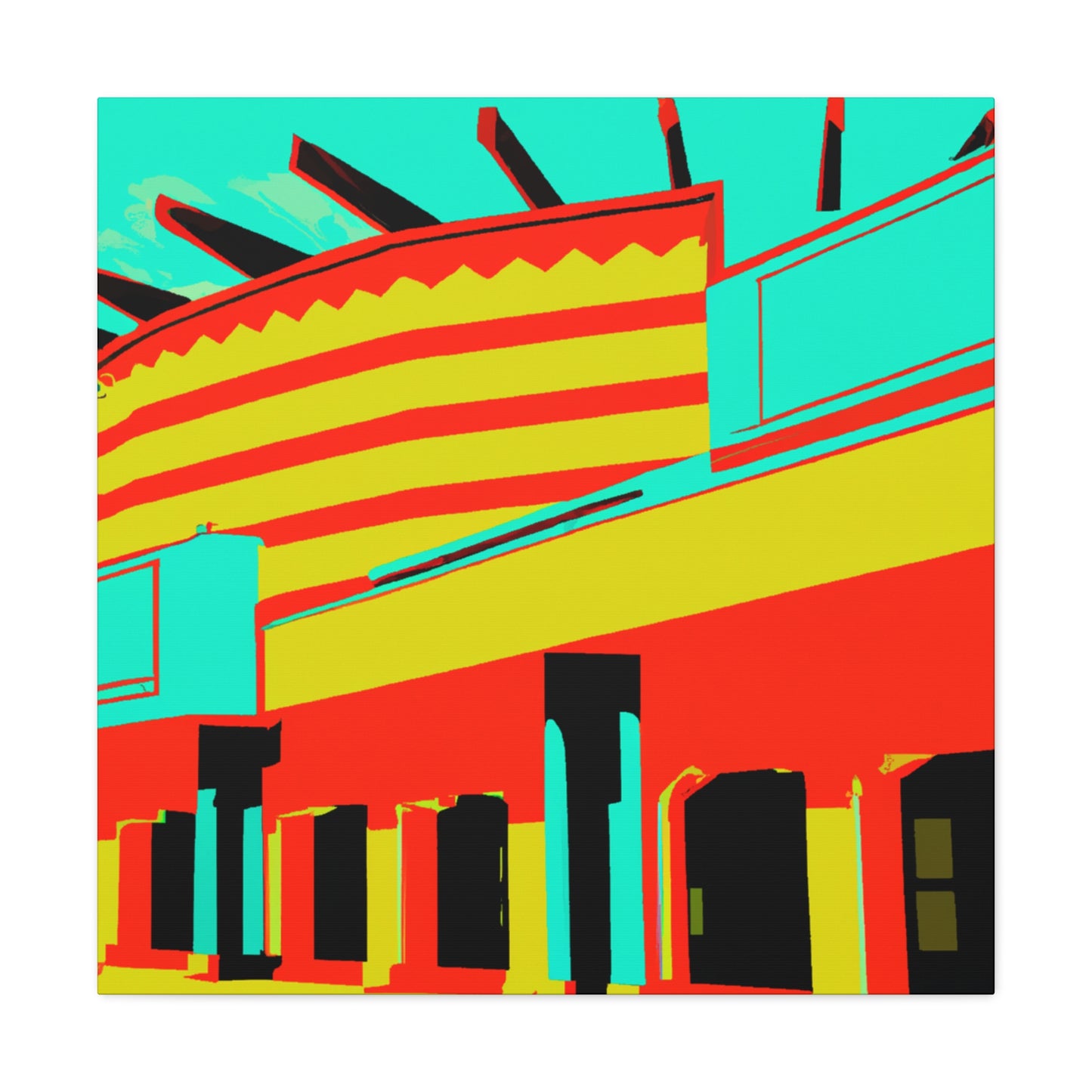 Western StoreFront - Architectural Canvas Pop Artt