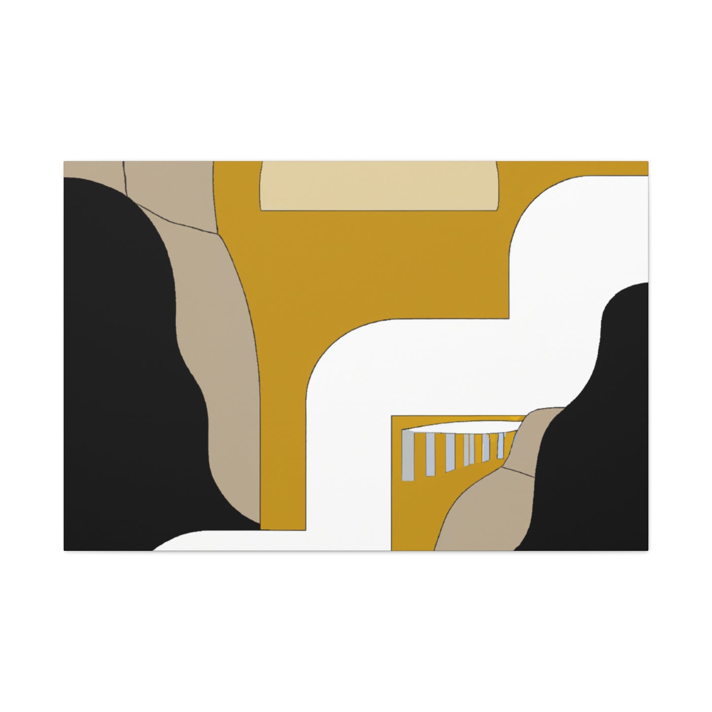 Sloping Staircase - Midcentury Canvas