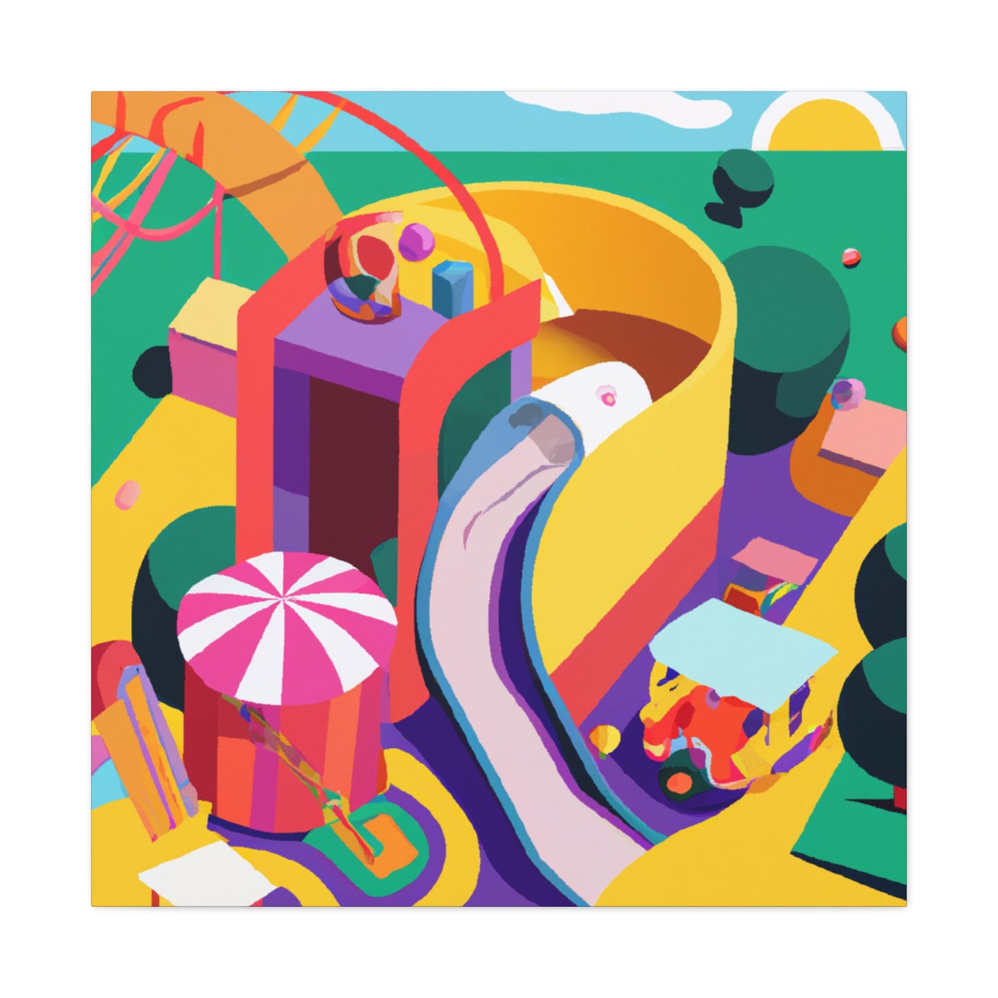 Cotton Candy Castle-Amusement - Canvas