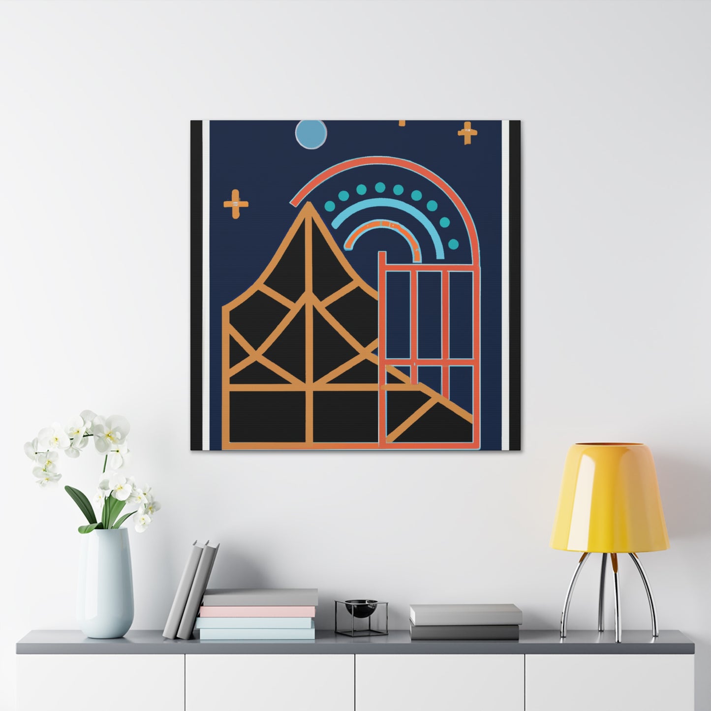 "Guiding Lights - Midcentury" - Canvas