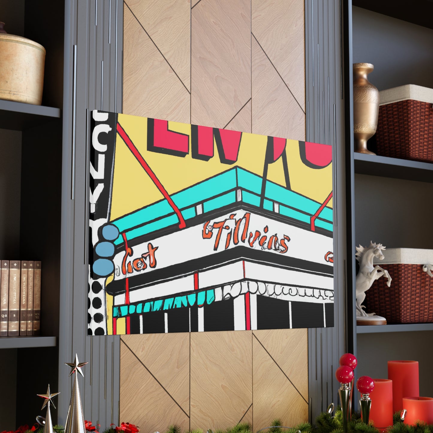 Rockin' 50's Rollerskating Rink - Pop Art Canvas