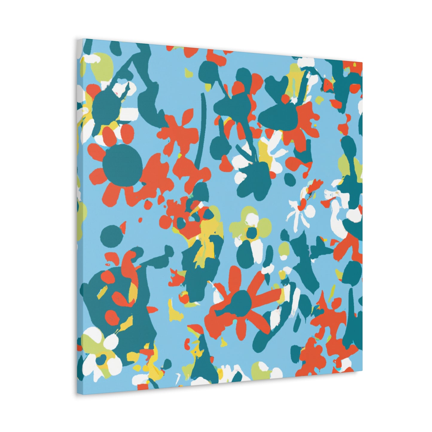 "Petal Putter: The Flowerbed Challenge" - Floral Canvas