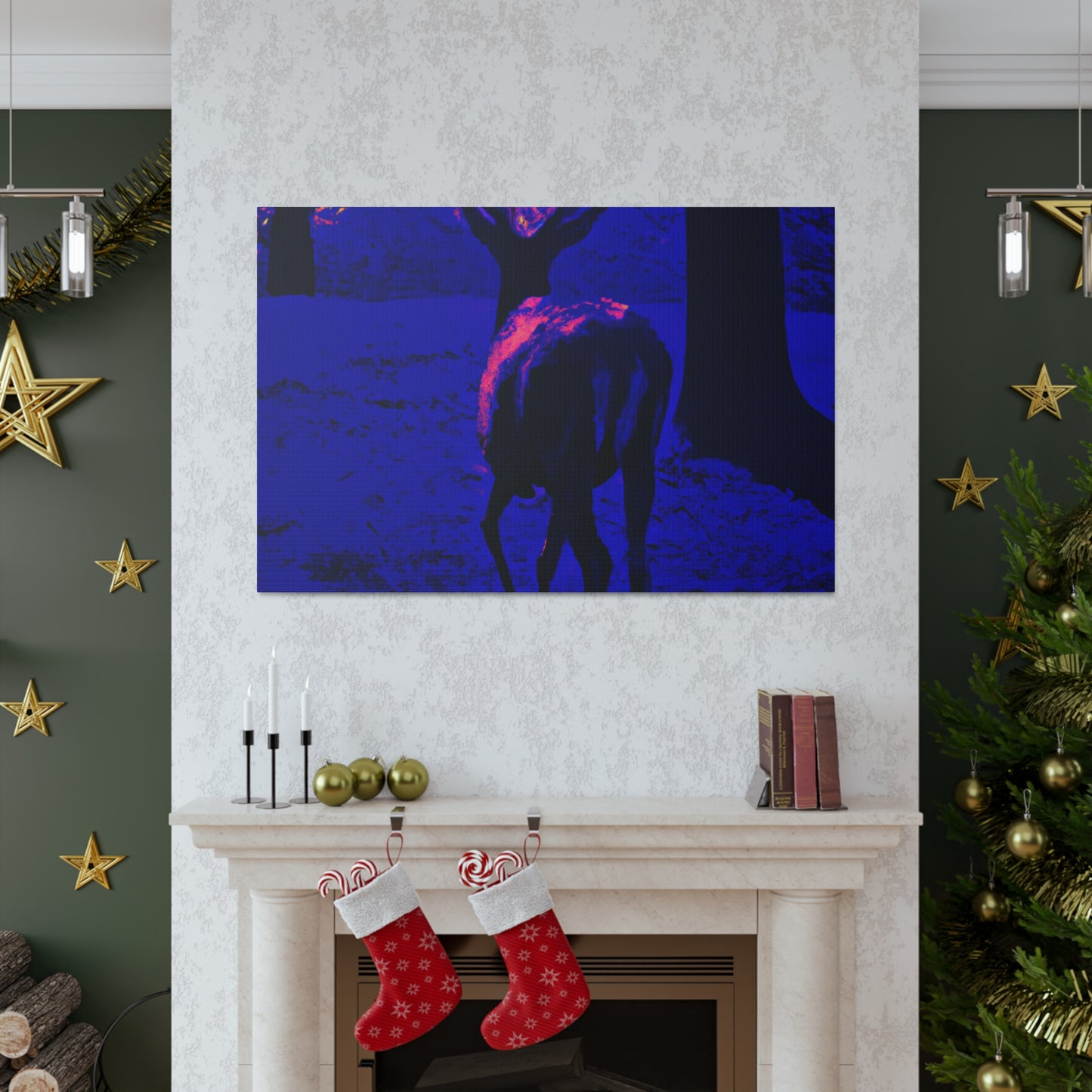 Purple Deer- Wildlife Canvas
