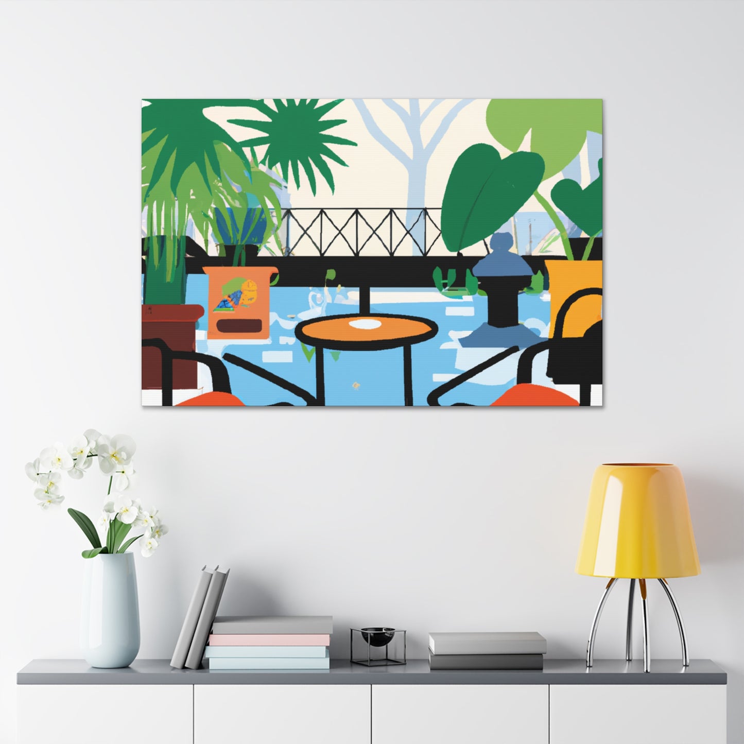 Vineyard View- Midcentury - Canvas
