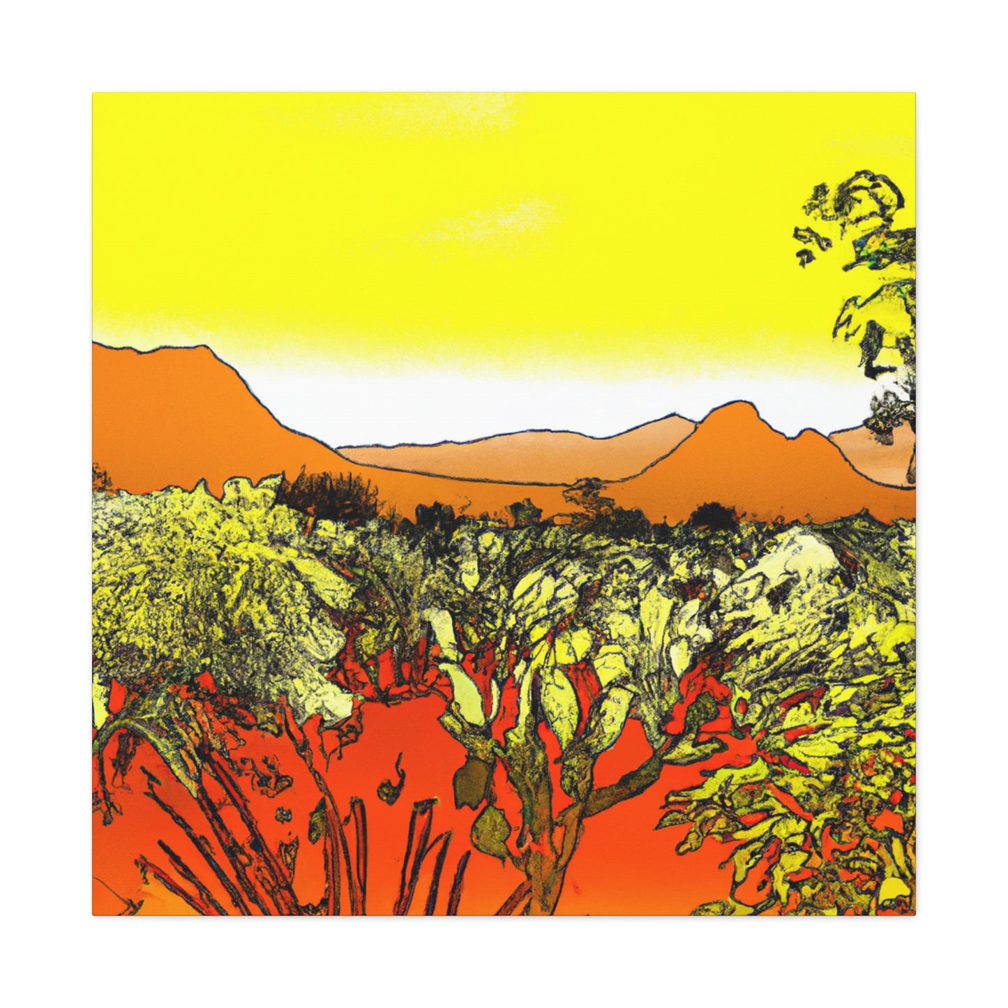 Cactuston - Landscape - Canvas