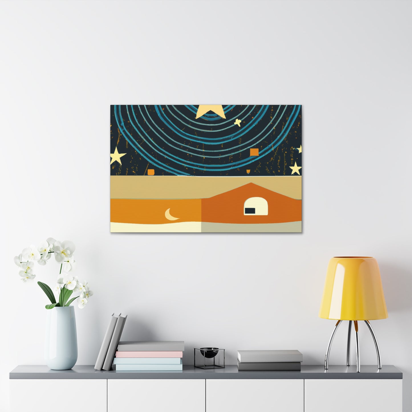Splash of Sunshine - Midcentury - Canvas