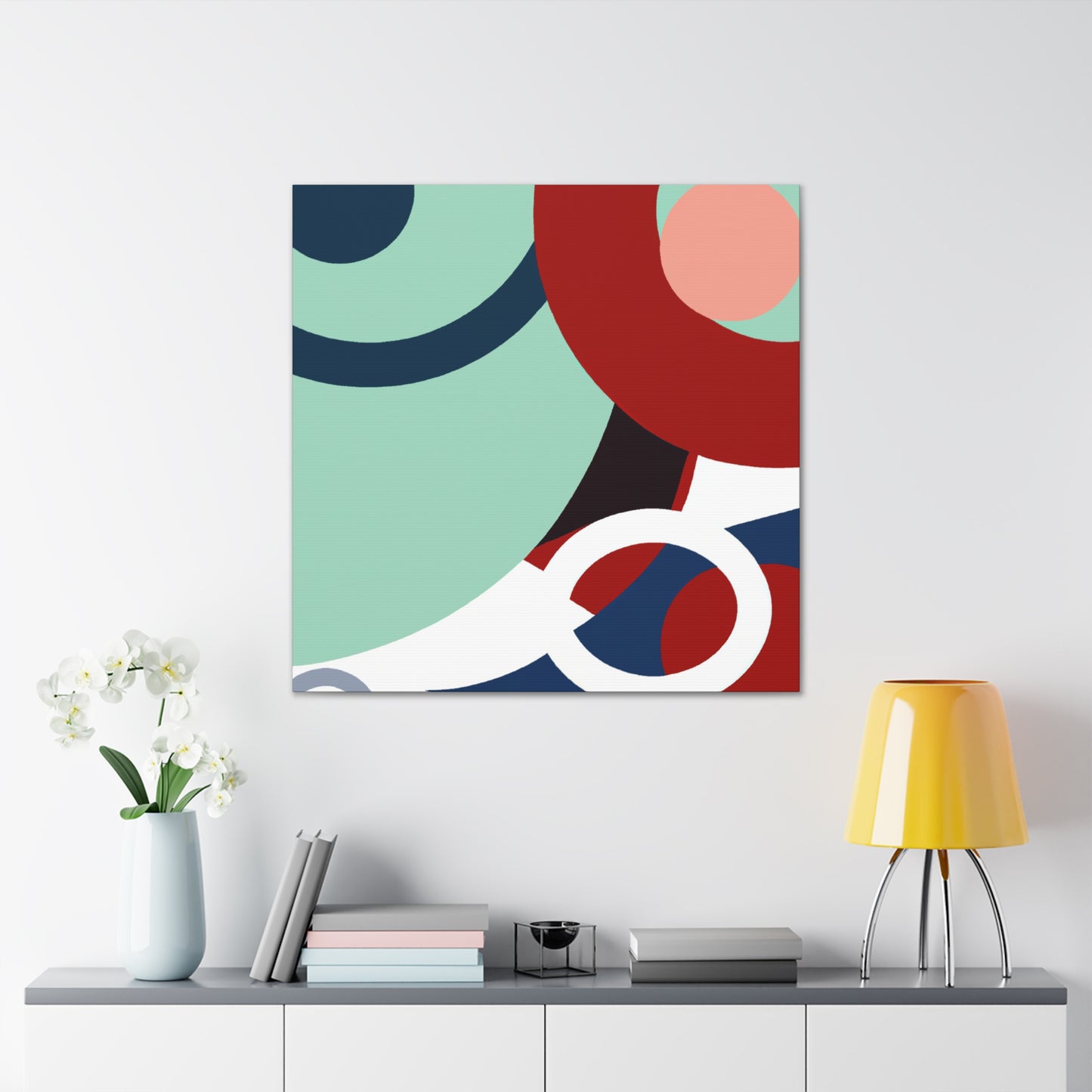 "Scintillating Sunrise - Midcentury" - Canvas