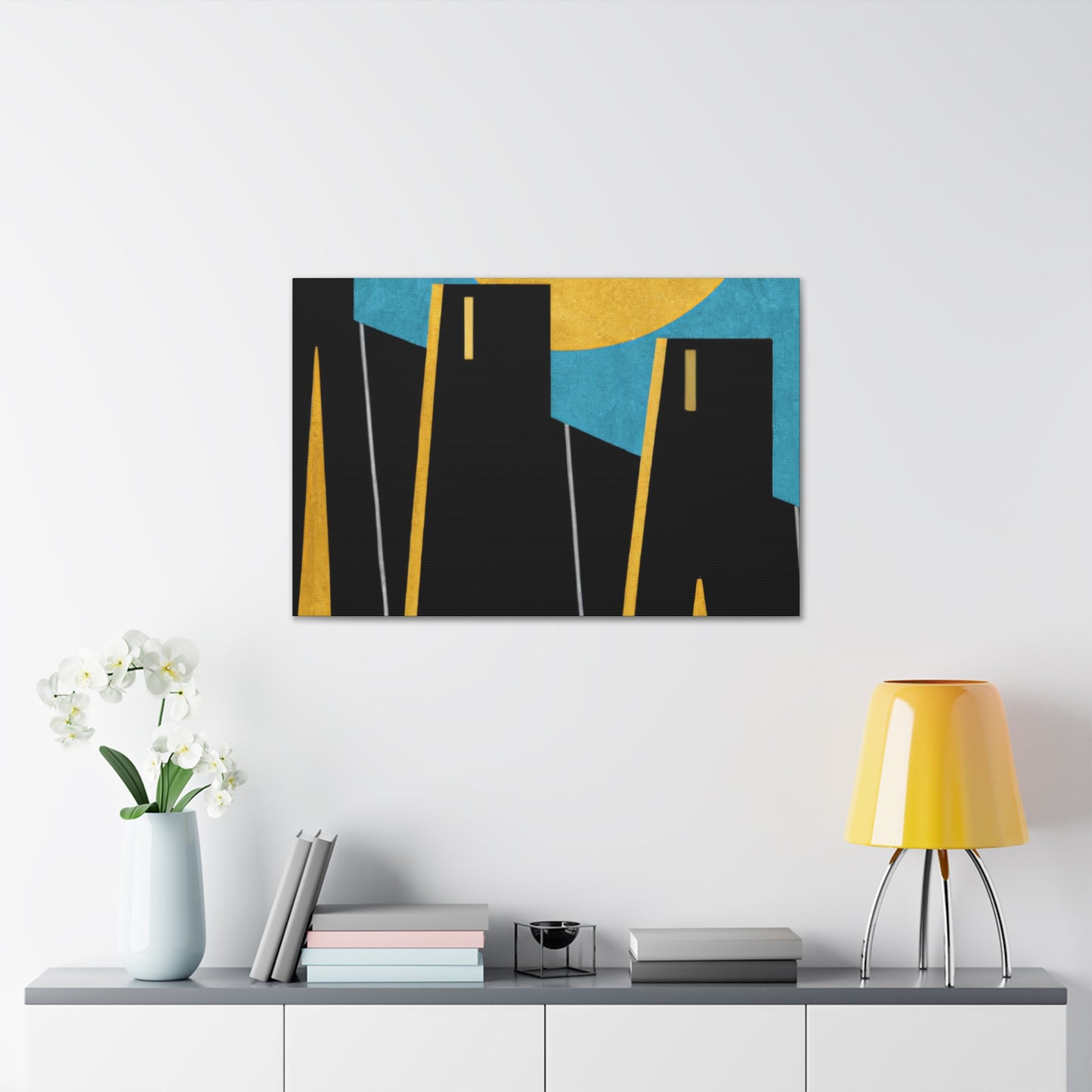 Dark City - Midcentury Canvas