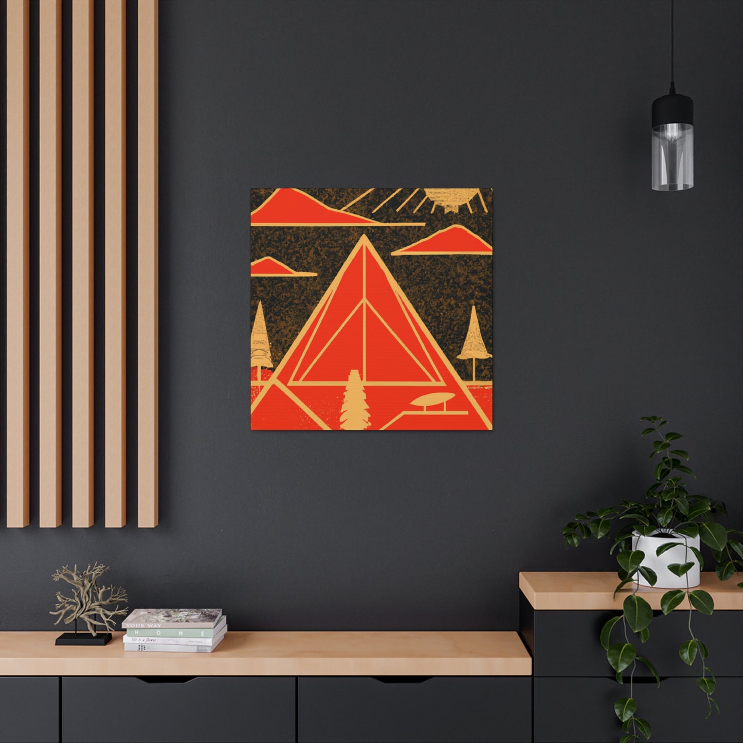 Electric Pyramid - Midcentury Canvas