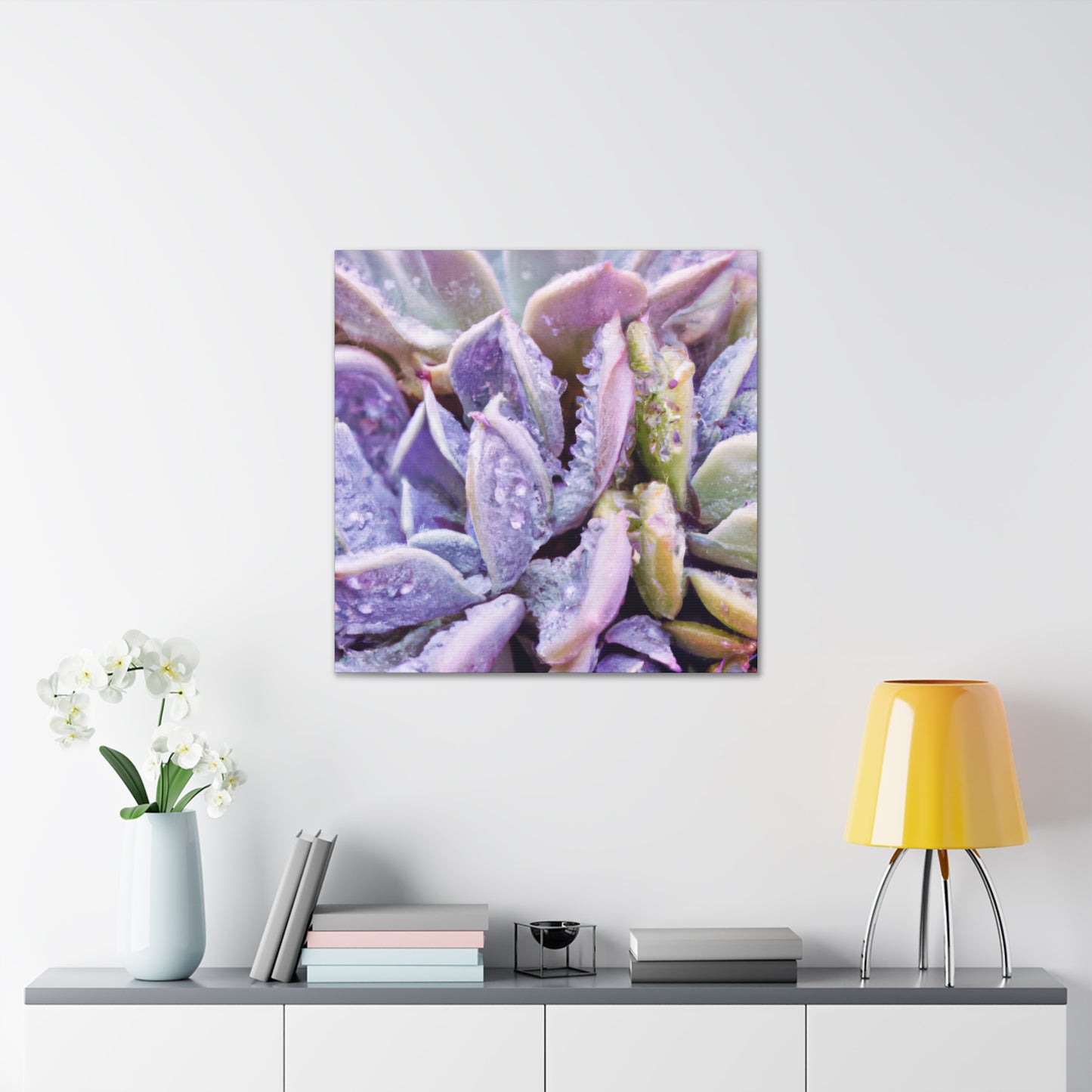 Violet Delights. - Canvas - Succulent