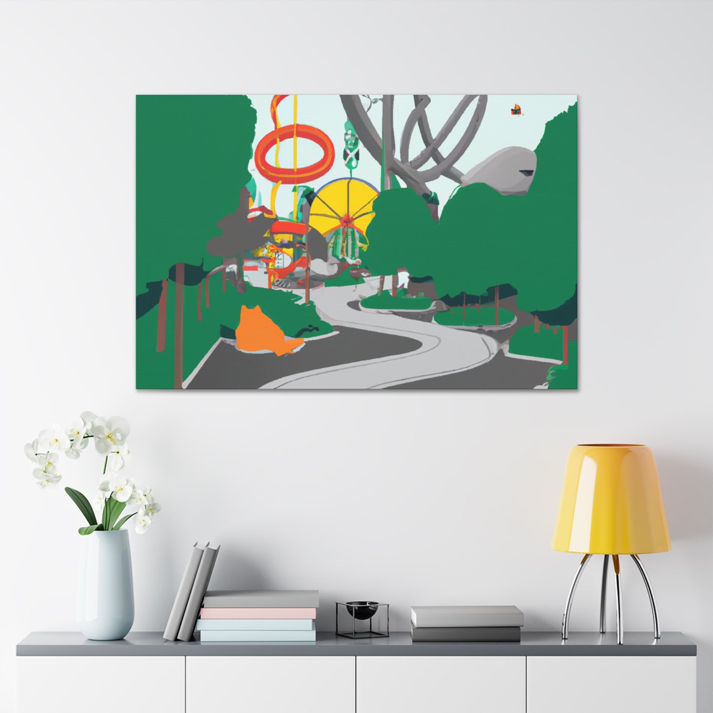 Verde Frenzy - Landscape - Amusement - Canvas