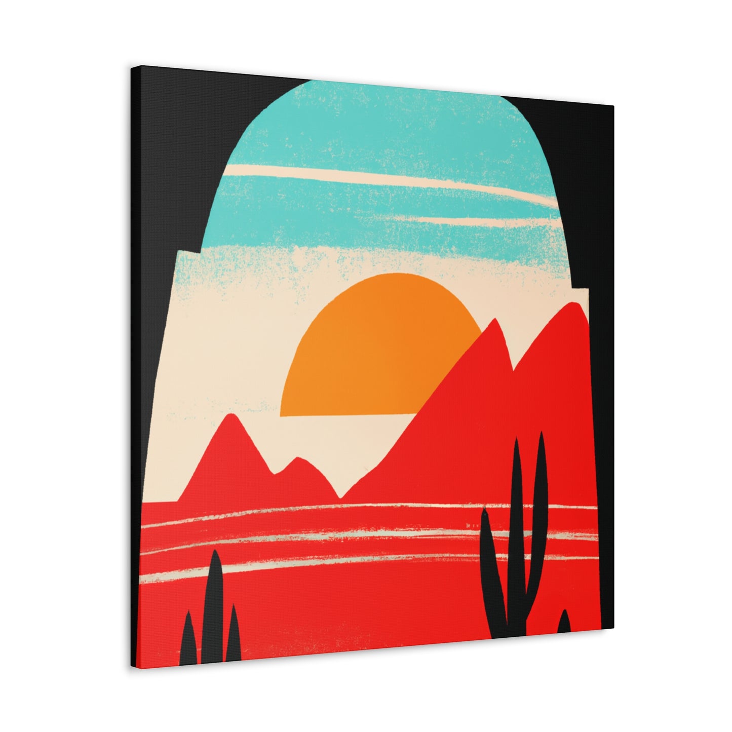 "Muted Maze- Midcentury" - Canvas