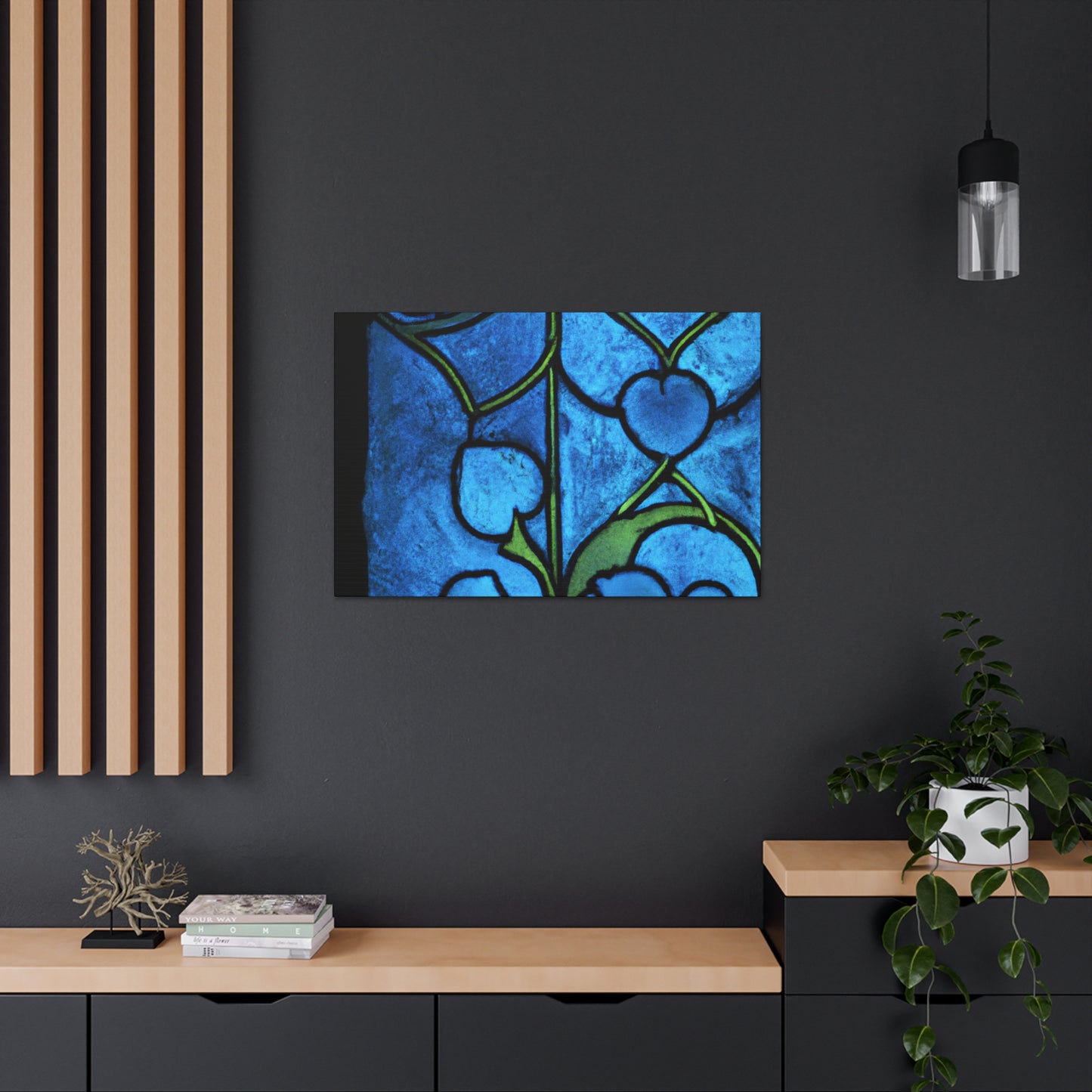 "Blue Petals" - Glass Canvas
