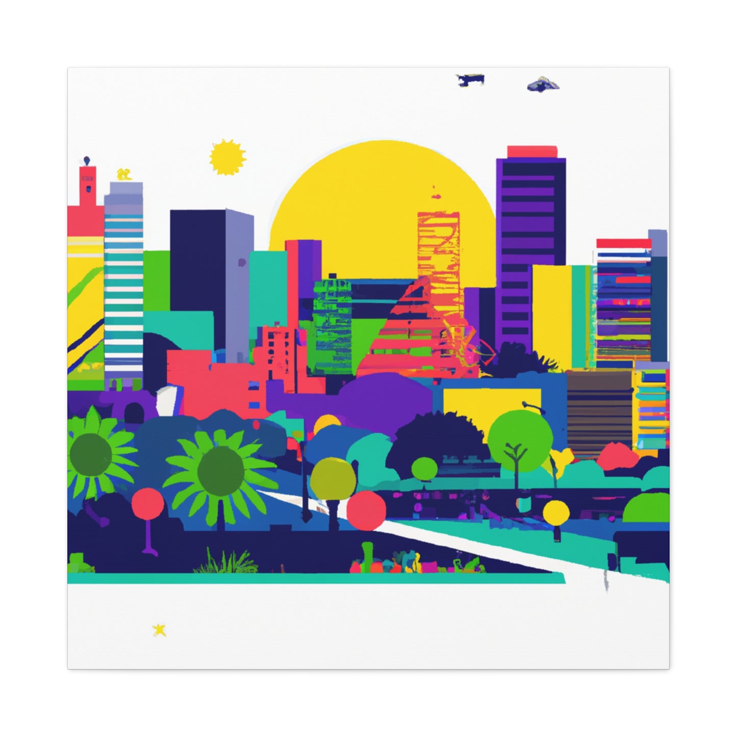Llama Fiesta - South America - Canvas
