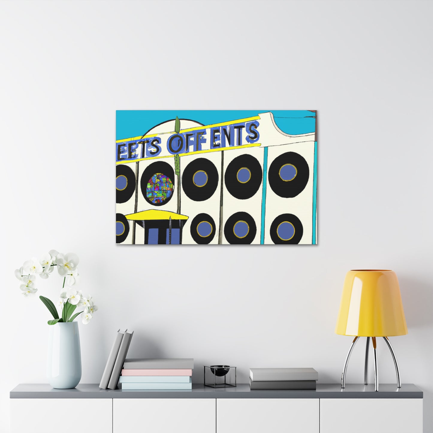 Sock Hop Shoppe - Retro Music Canvas