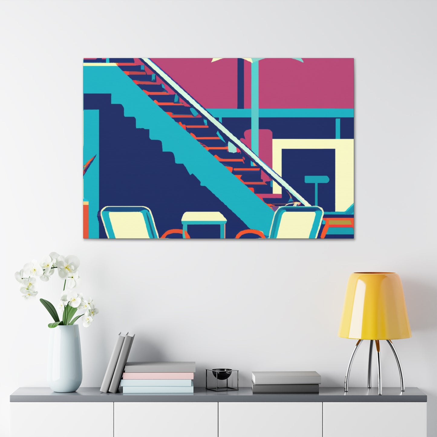 Vineyard Vista- Midcentury - Canvas