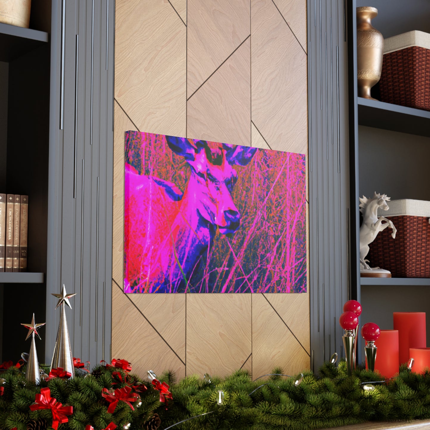 Pink Deer - Canvas - Wildlife