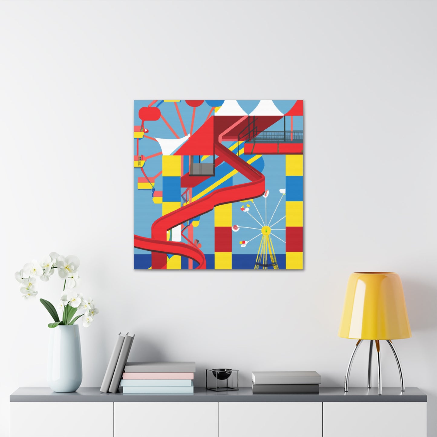 Cotton-Candy City - Amusement - Canvas