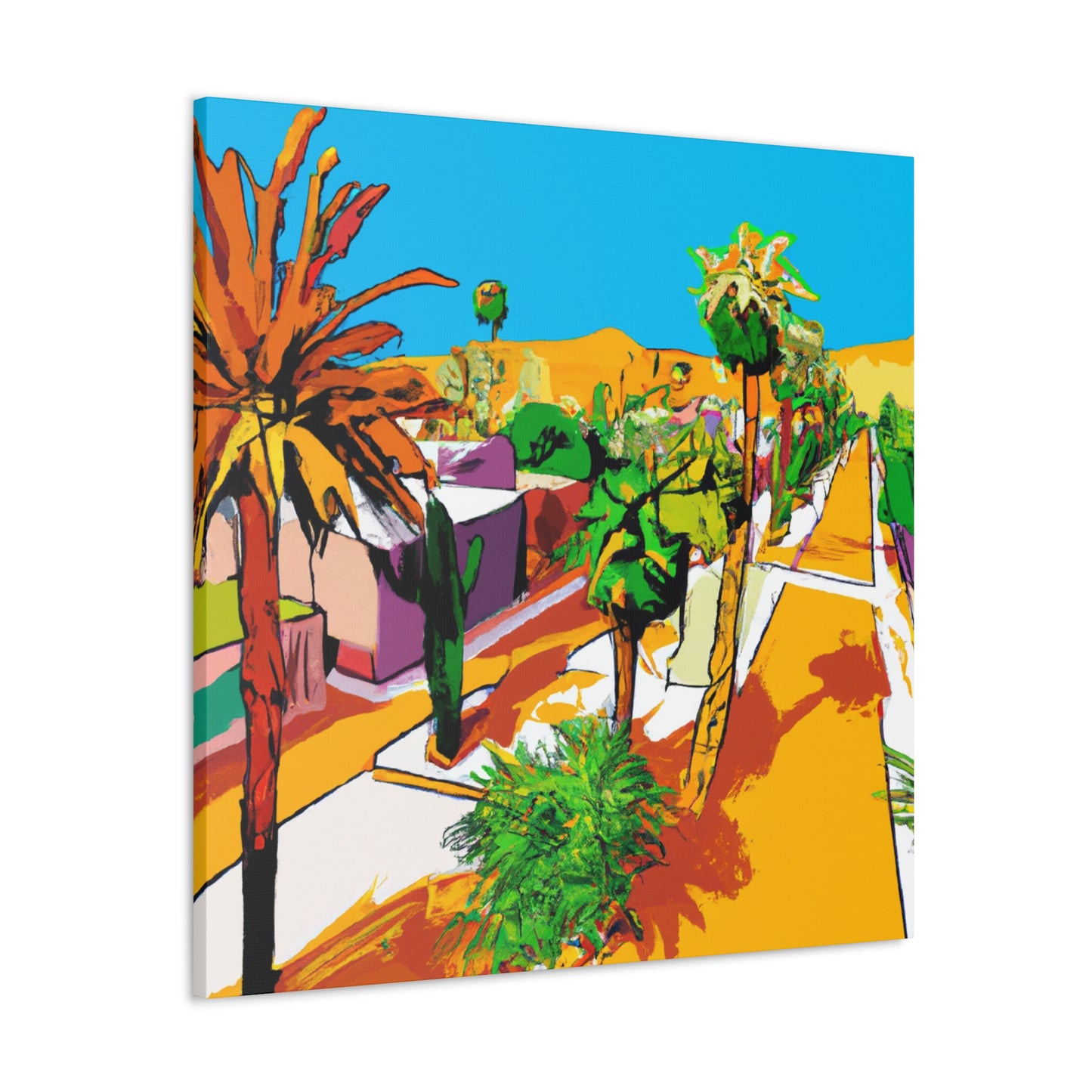 Cactus Caravan - Architectural - Canvas