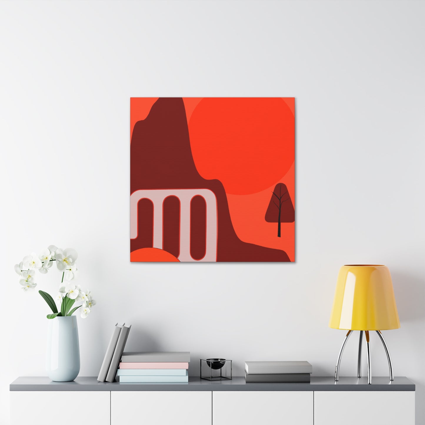 'Abstract Illusion - Midcentury' - Canvas