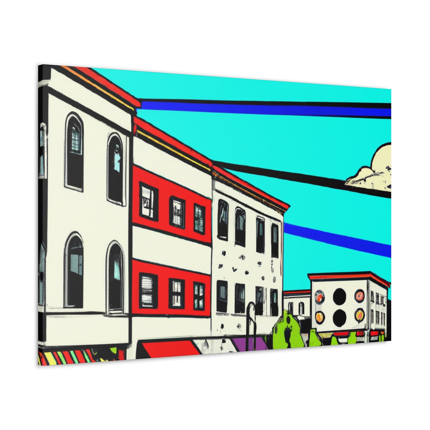 Television Avenue - Canvas - Pop Art - Architectural