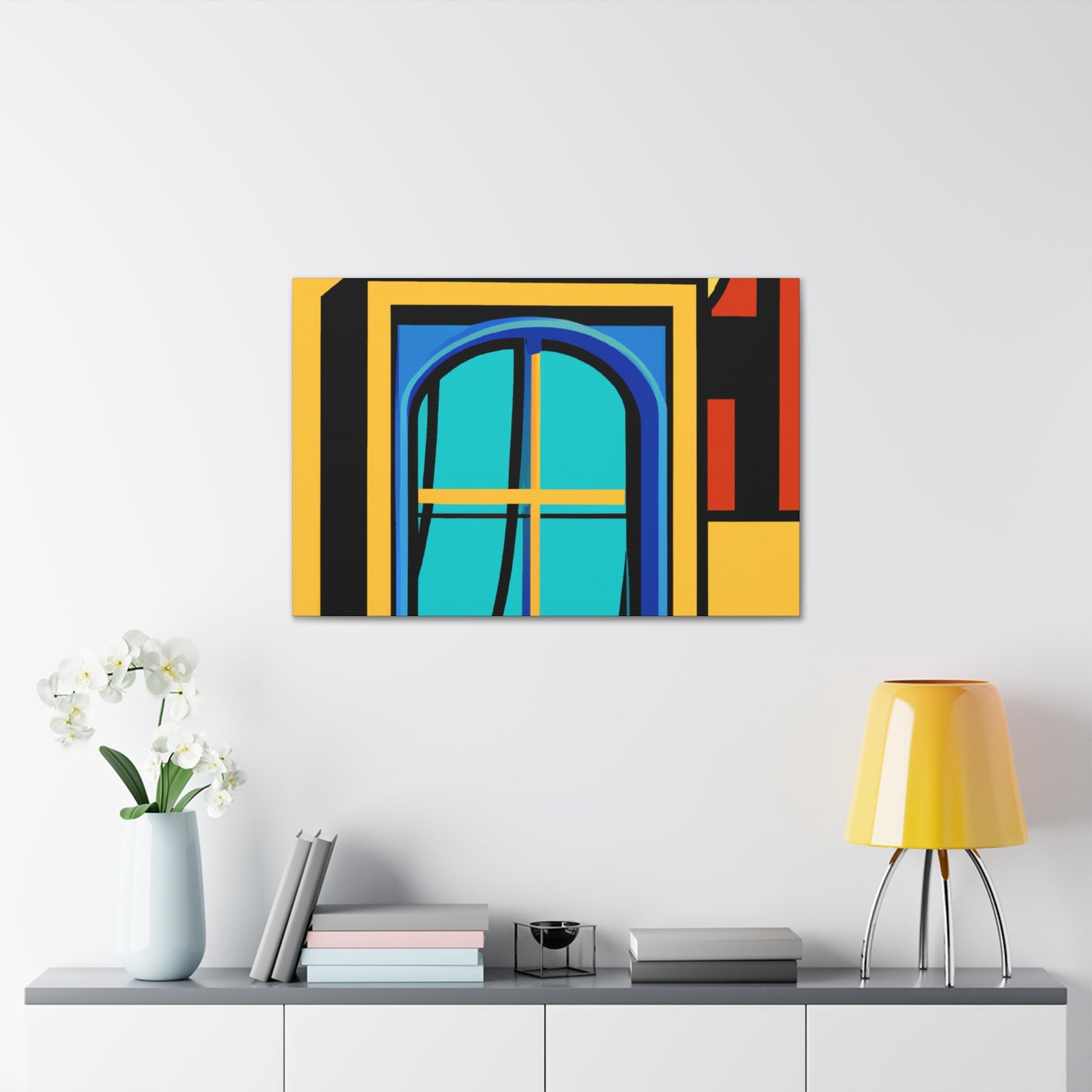 Autumn Reflection- Midcentury - Canvas