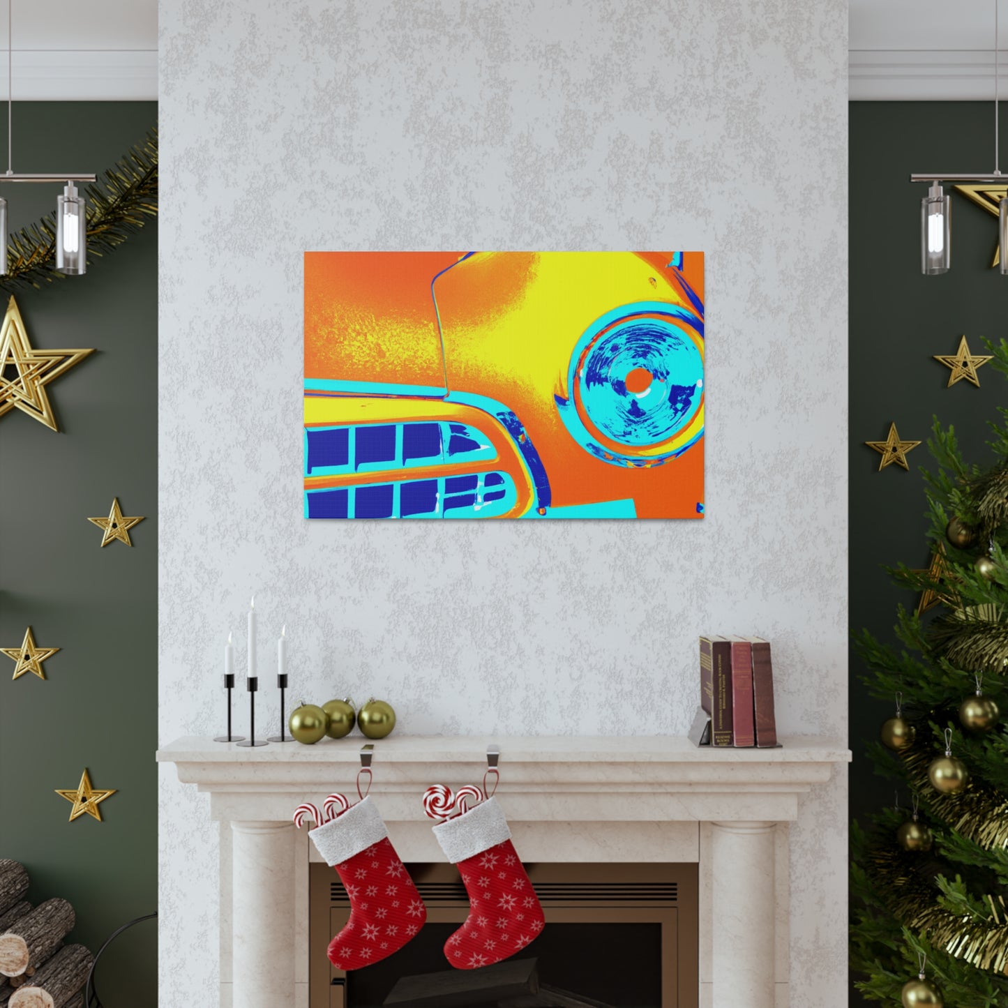 'Vintage Car Roadside Reminiscence' - Automobile Canvas