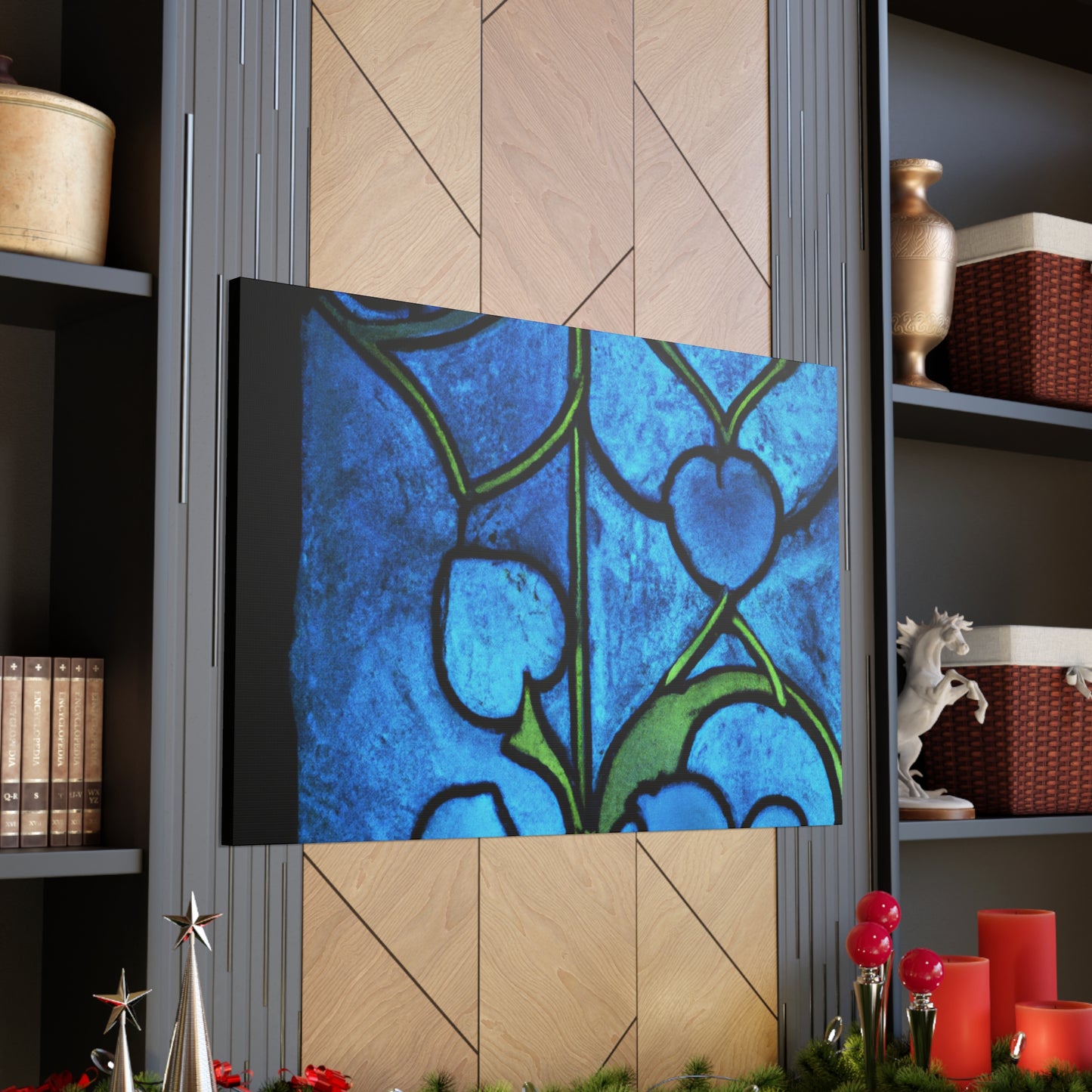"Blue Petals" - Glass Canvas