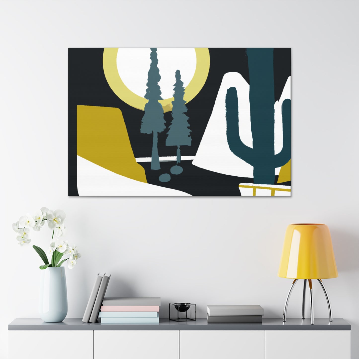 Muted Mirage - Midcentury - Canvas