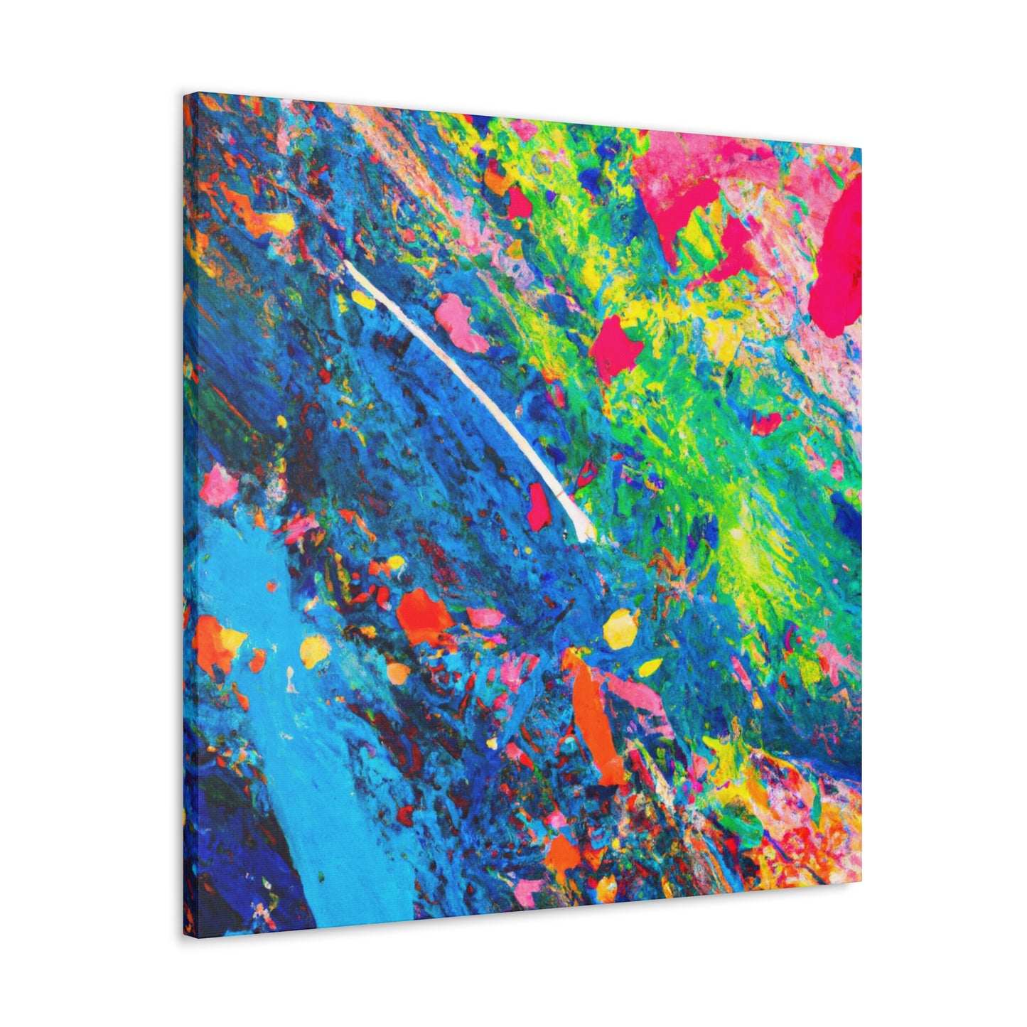 "Playful Pup" - Abstract Canvas