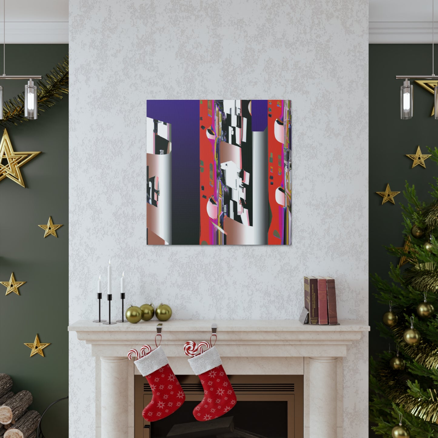 "The Silvery Facade." - Art Deco Canvas