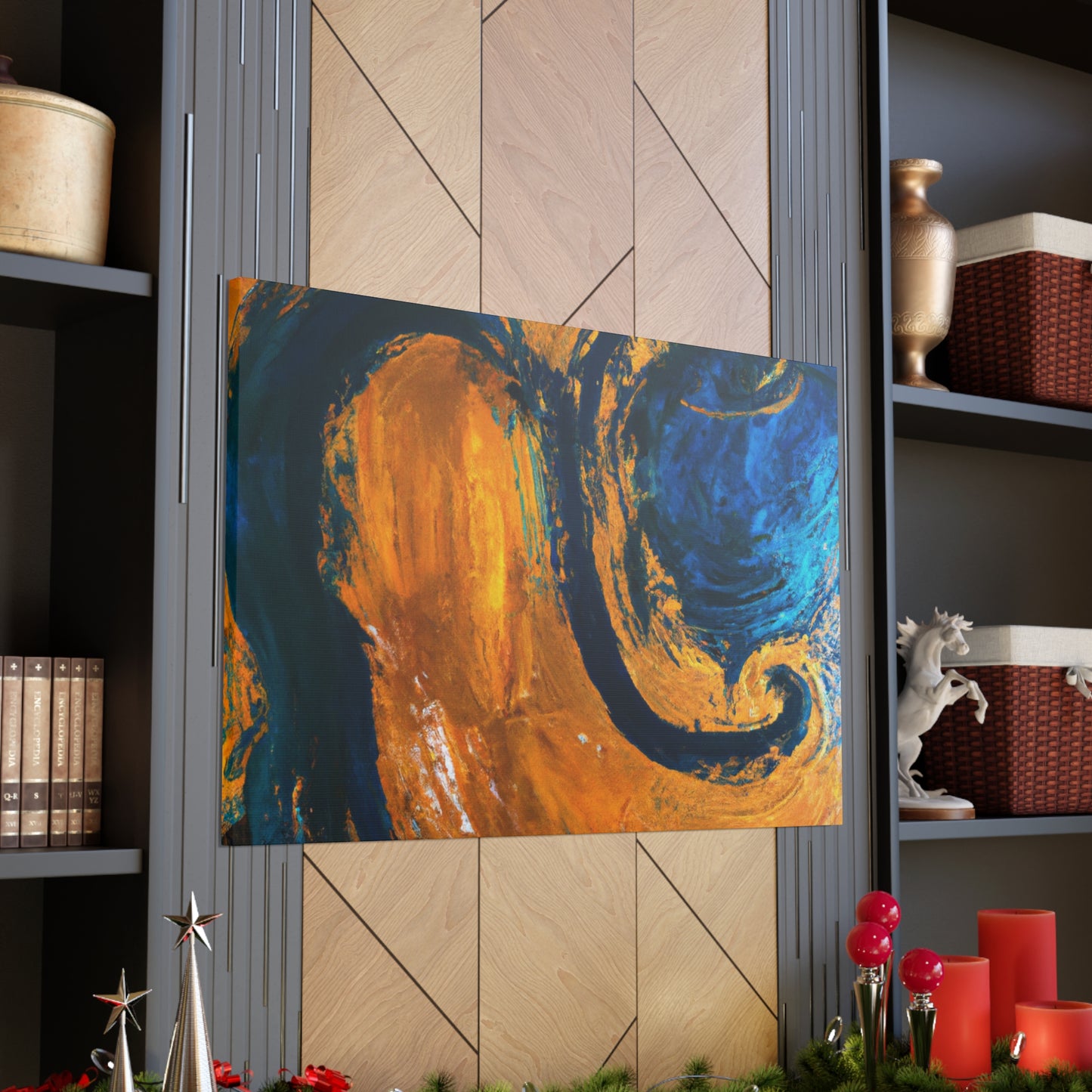 Golden Wave- Abstract Canvas