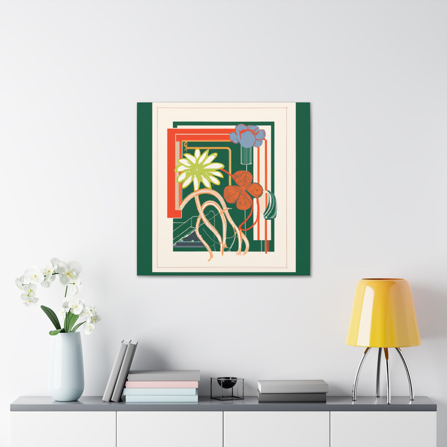 Dapple-furred Floral- Midcentury Canvas