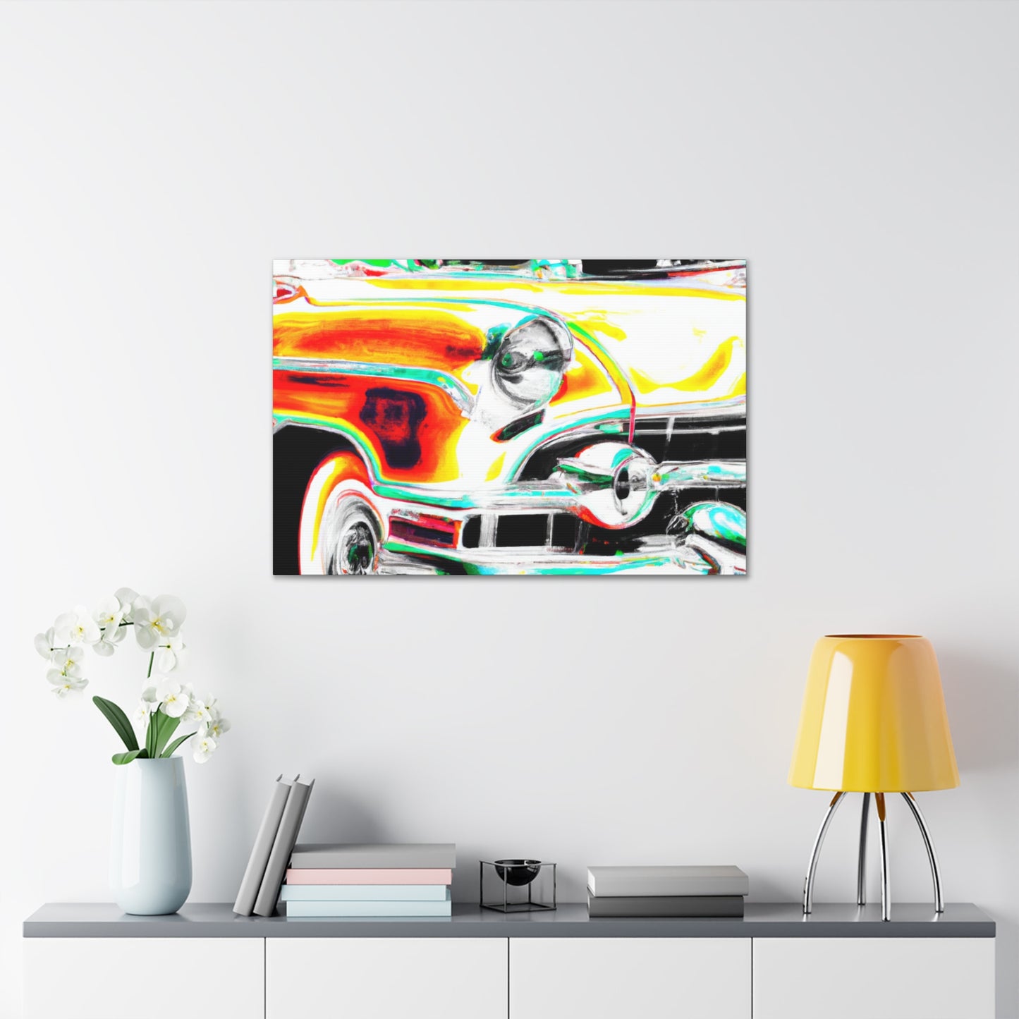 'Classic Car Dash' - Automobile Canvas