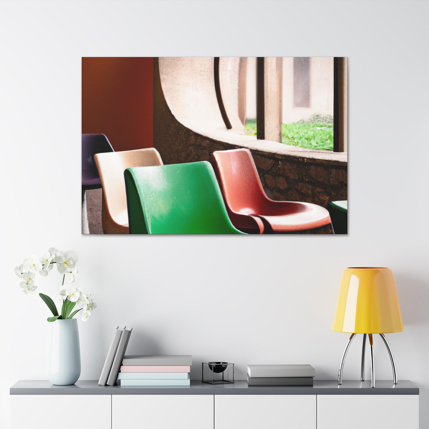 "Breezy Oasis - Midcentury" - Canvas