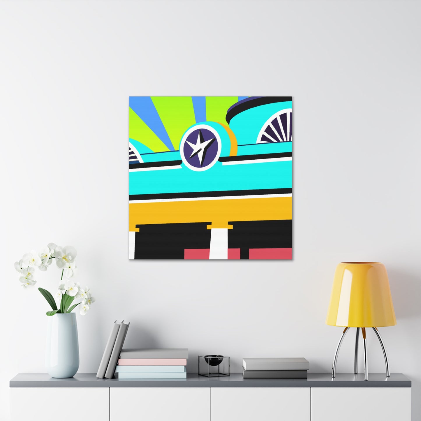 "The 'Rocket Ride' Drive-In Movie Experience" - Canvas - Pop Art