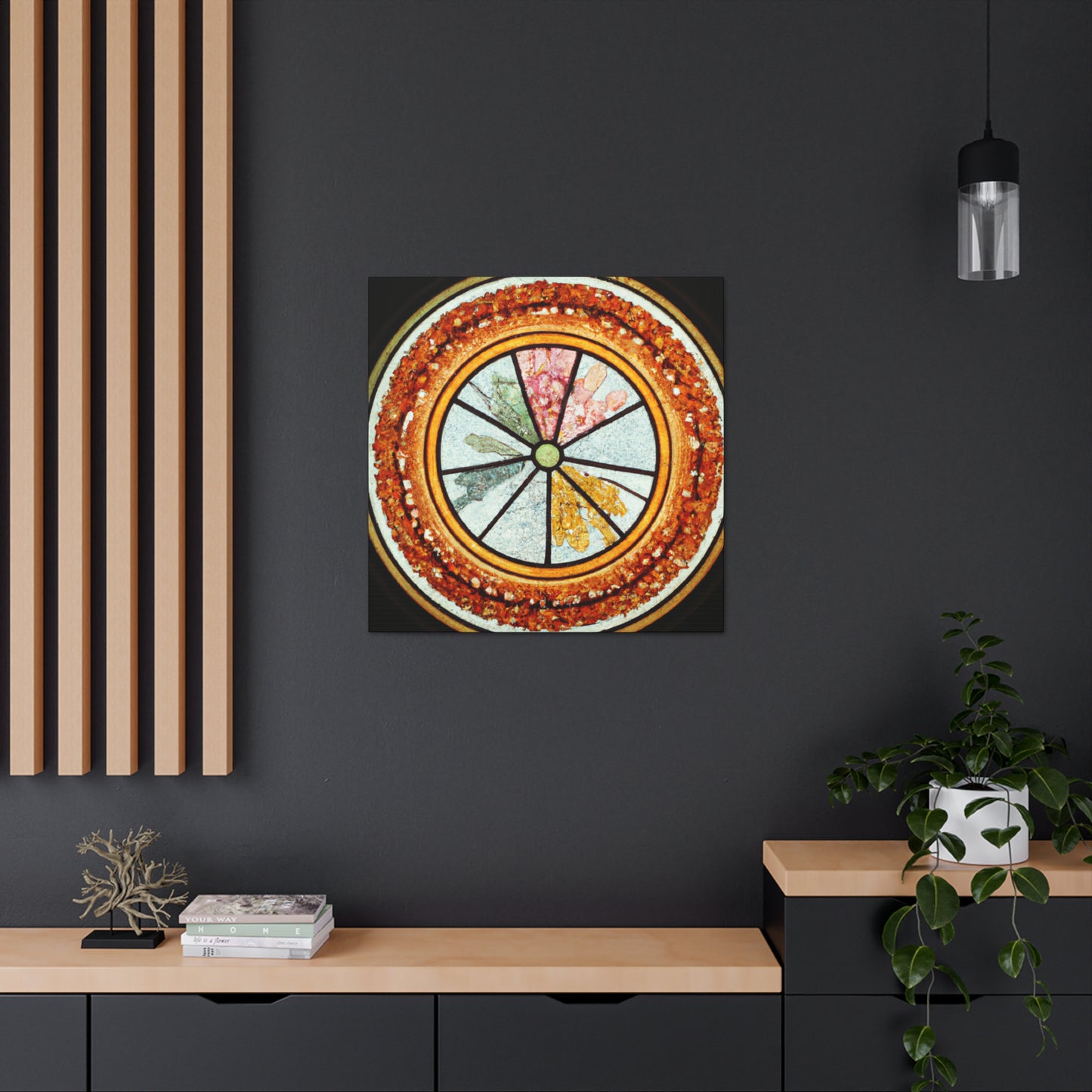 "Playful Pizza" - Glass Canvas