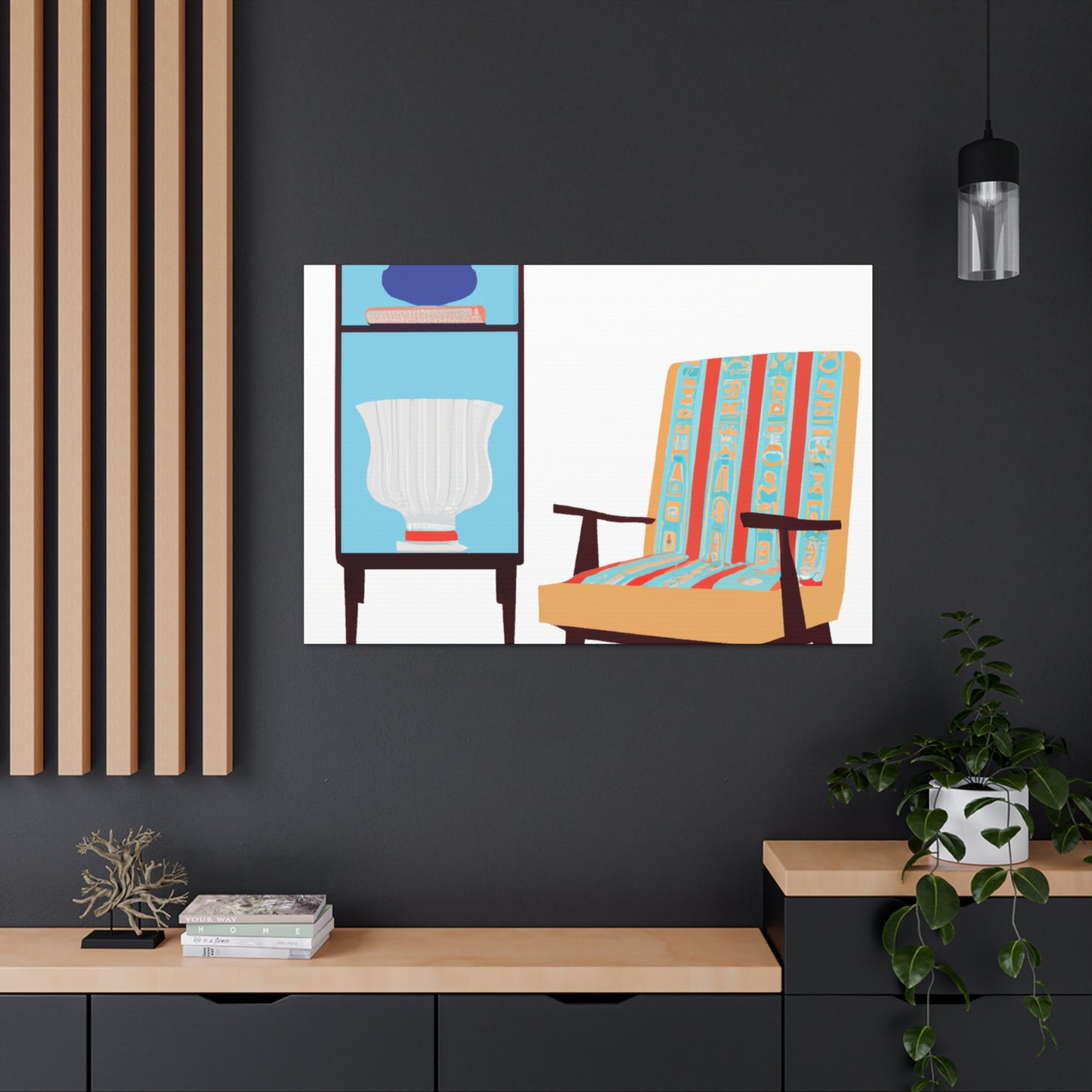 Cottoncloud Cat - Midcentury Canvas