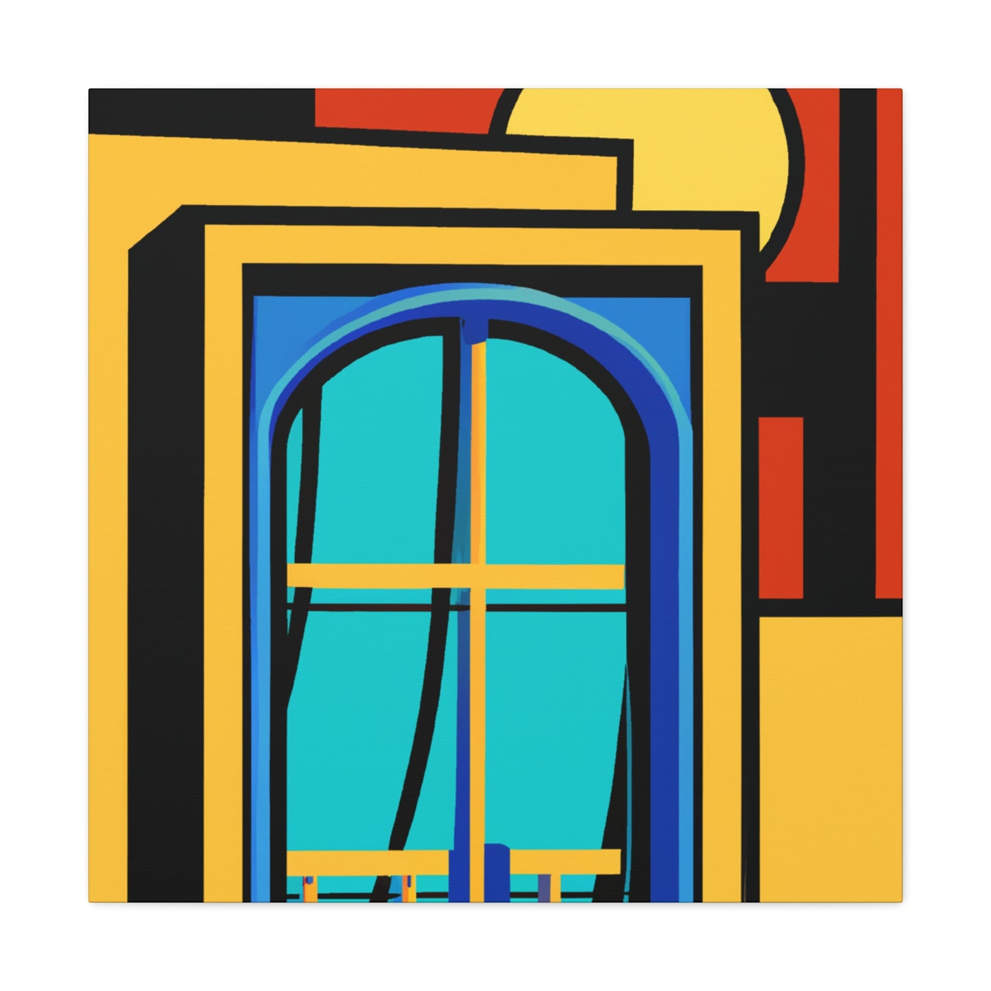 Autumn Reflection- Midcentury - Canvas