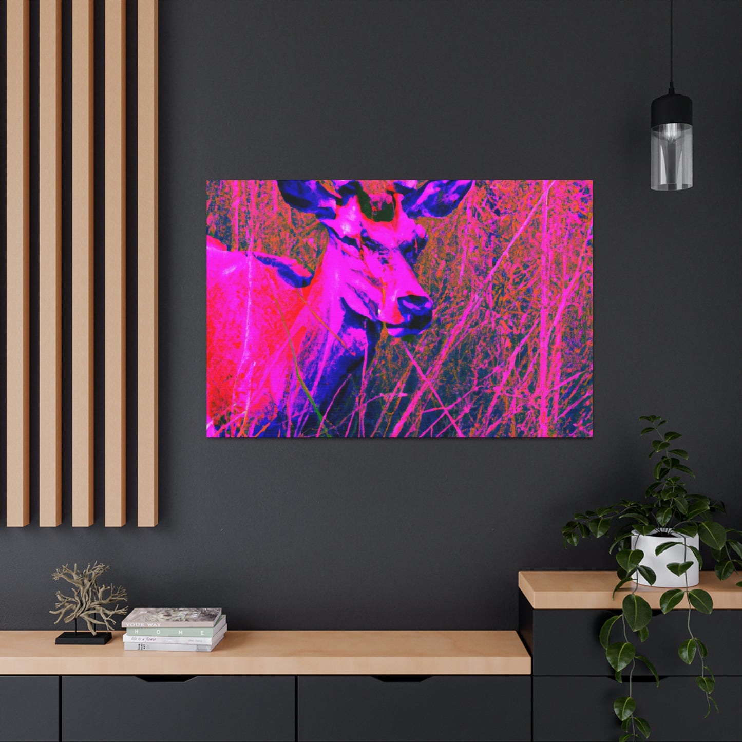 Pink Deer - Canvas - Wildlife