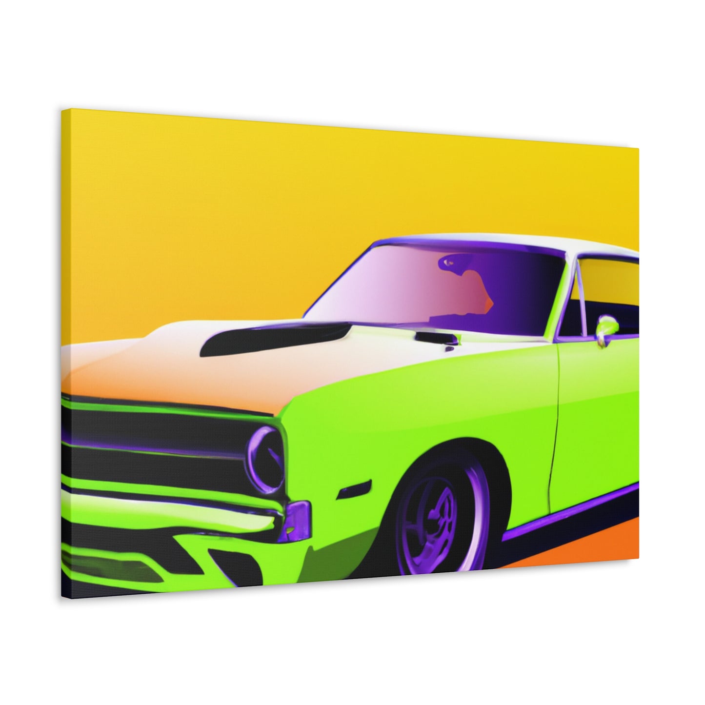Big Neon Rocket - Automobile - Canvas