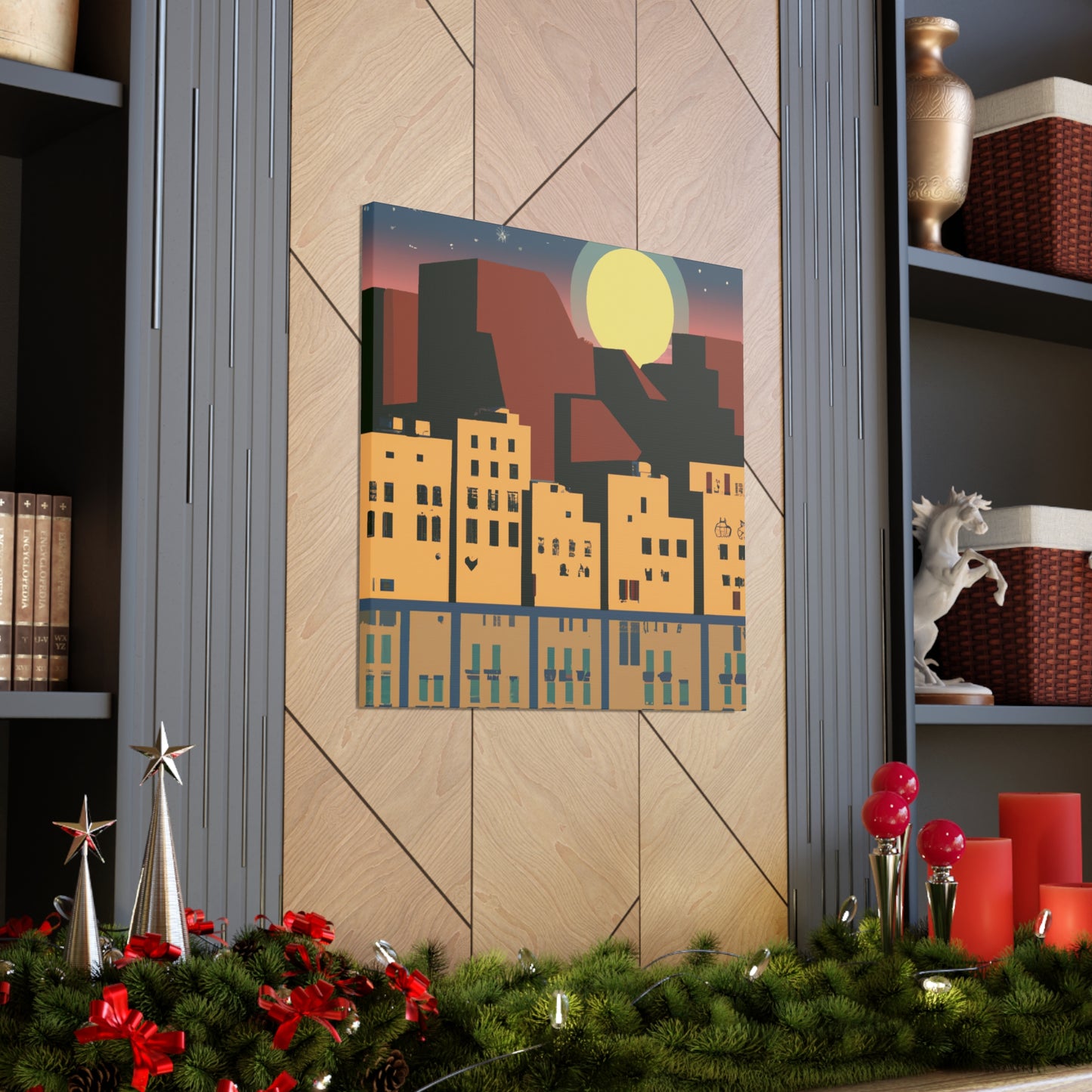 Urban Night - Midcentury Canvas