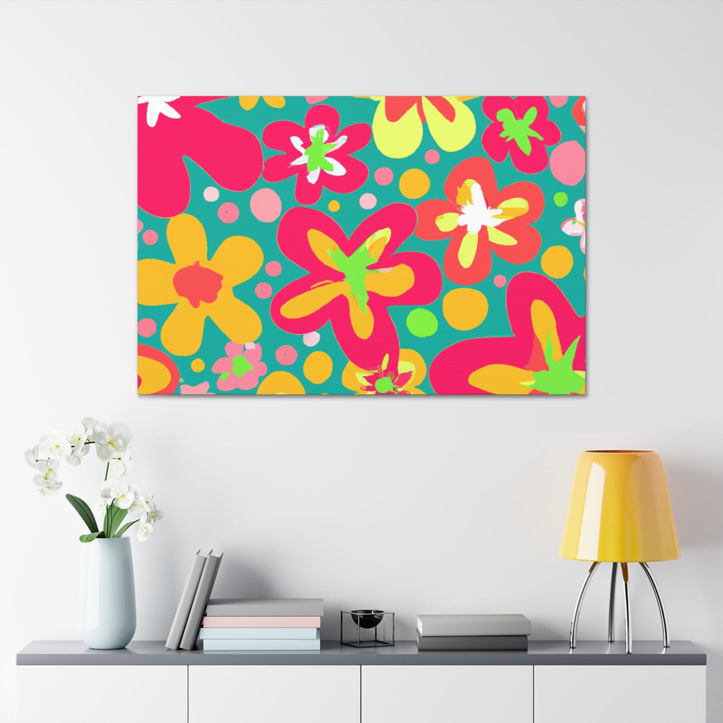 "The Garden of Blossom-filled Splendour" - Floral Canvas