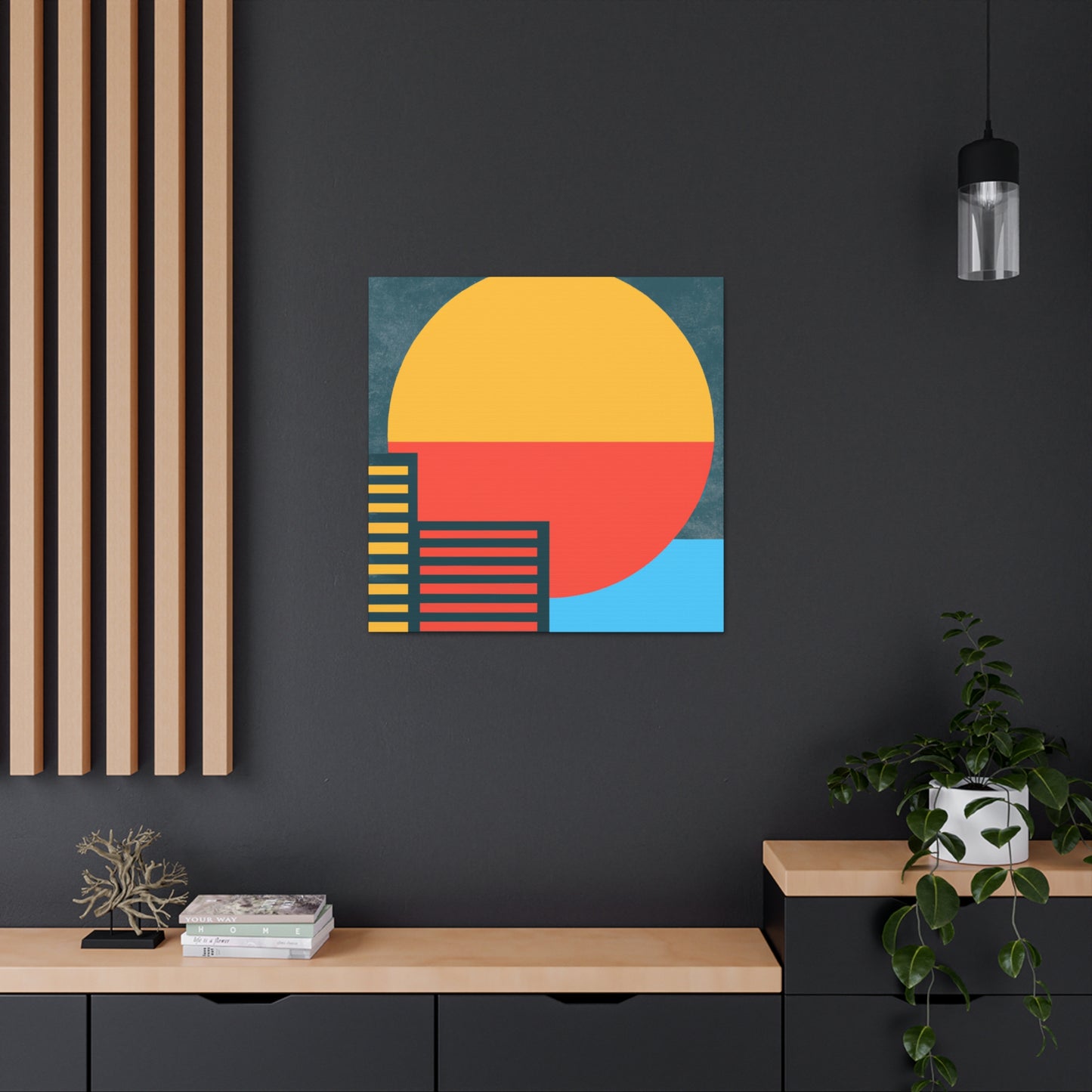 Sun Down- Midcentury Canvas
